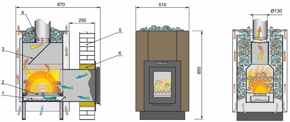 (kuva kohteelle) Takkakiuas 11kW 8-24 m3