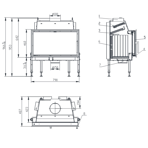 (image for) Inter 7 fireplace insert