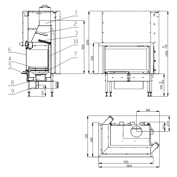 (image for) Inter V 9 CL fireplace insert