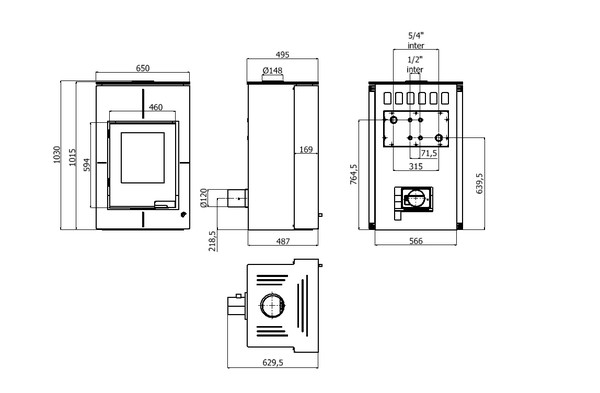 (image for) Thermostove Aquaflam Saporo