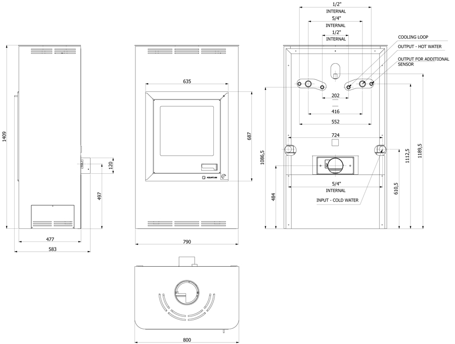 (image for) Thermostove Aquaflam 17